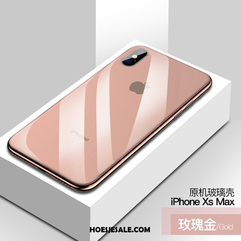 iPhone Xs Max Hoesje Anti-fall Doorzichtig Glas Dun Mobiele Telefoon Goedkoop