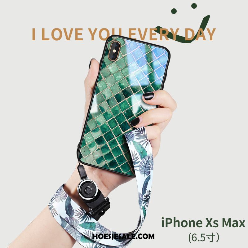 iPhone Xs Max Hoesje Anti-fall Groen Siliconen Dun Mobiele Telefoon Kopen