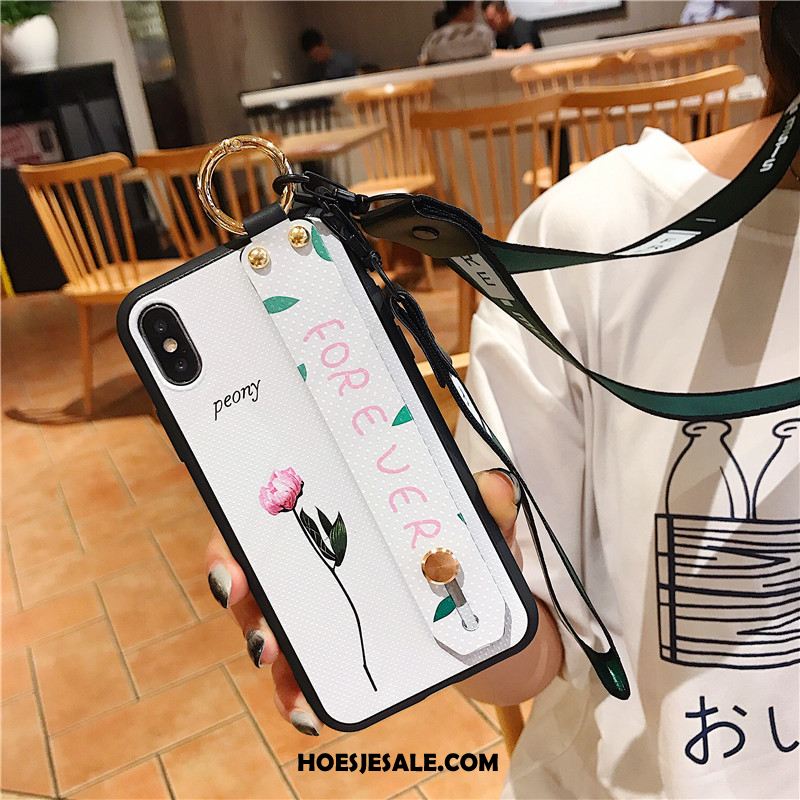 iPhone Xs Max Hoesje Anti-fall Hanger Bloemen Zacht Bescherming Sale