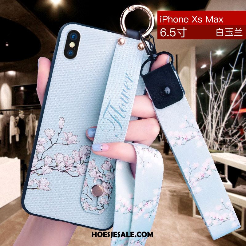 iPhone Xs Max Hoesje Bloemen Anti-fall Hanger Mooie Siliconen Kopen