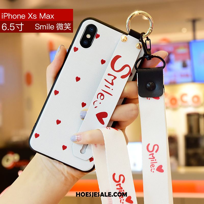 iPhone Xs Max Hoesje Bloemen Anti-fall Hanger Mooie Siliconen Kopen