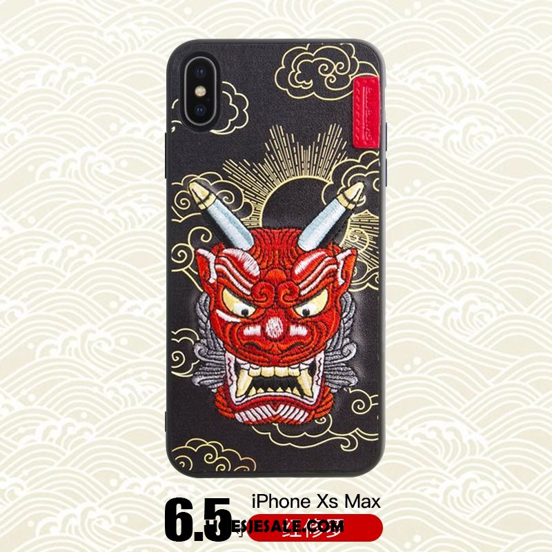 iPhone Xs Max Hoesje Draak Mobiele Telefoon Trendy Merk Tijger Blauw Sale