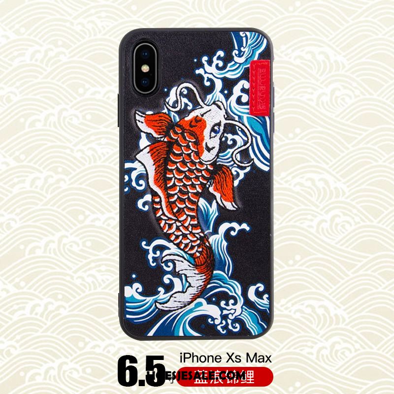 iPhone Xs Max Hoesje Draak Mobiele Telefoon Trendy Merk Tijger Blauw Sale