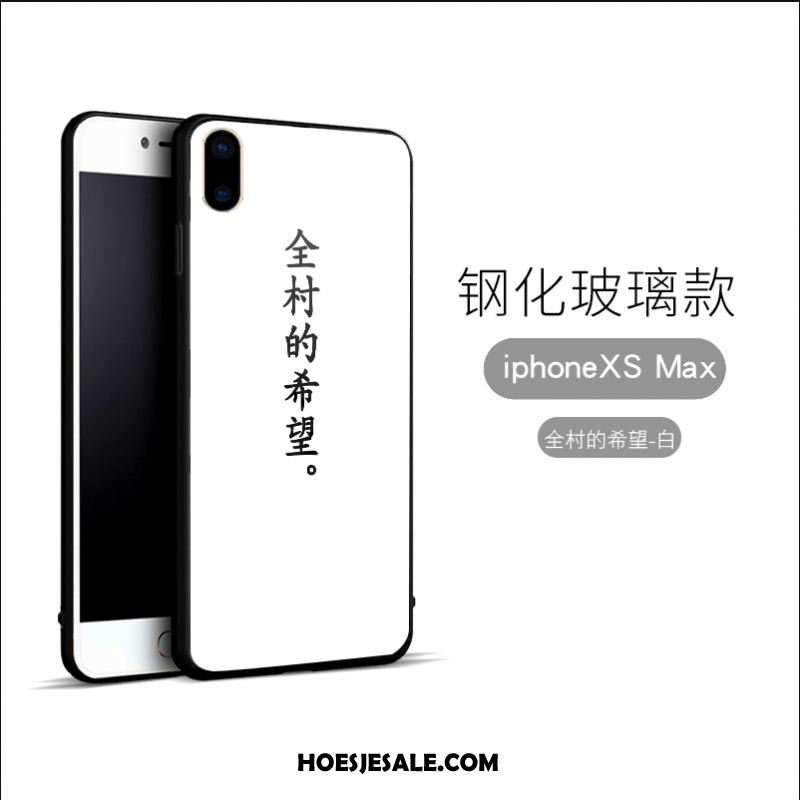 iPhone Xs Max Hoesje Glas Persoonlijk Mobiele Telefoon Zwart Kopen