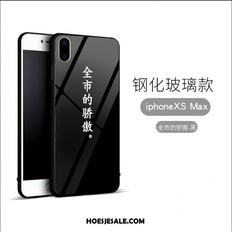 iPhone Xs Max Hoesje Glas Persoonlijk Mobiele Telefoon Zwart Kopen