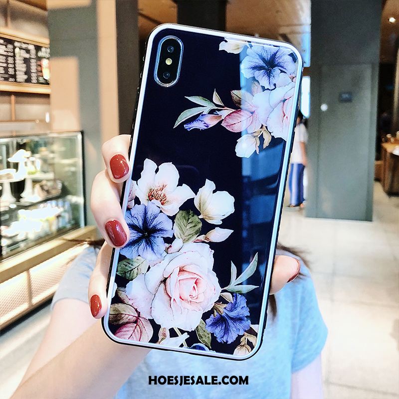 iPhone Xs Max Hoesje Hoes Mobiele Telefoon Blauw All Inclusive Trendy Merk Winkel