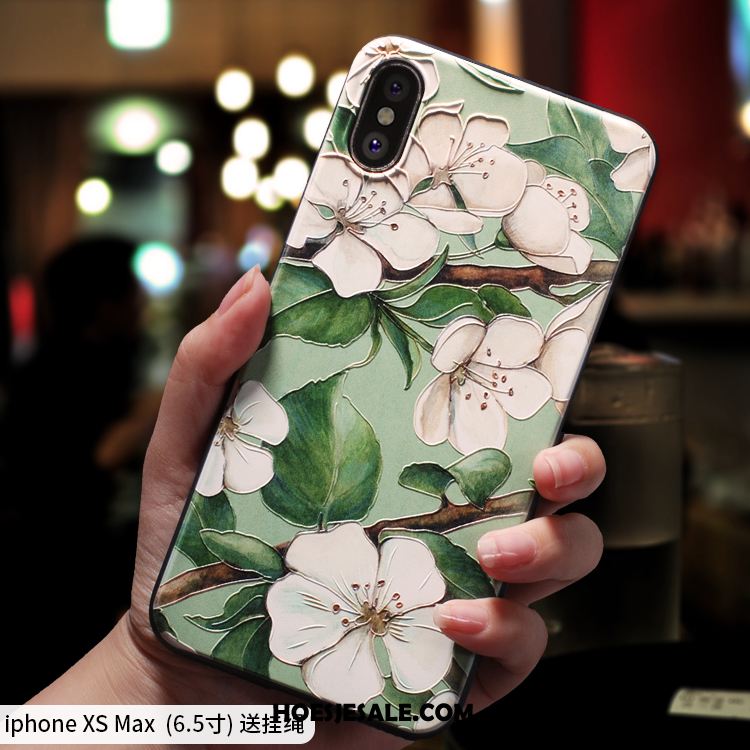 iPhone Xs Max Hoesje Hoes Siliconen Trendy Merk Mobiele Telefoon Reliëf Sale