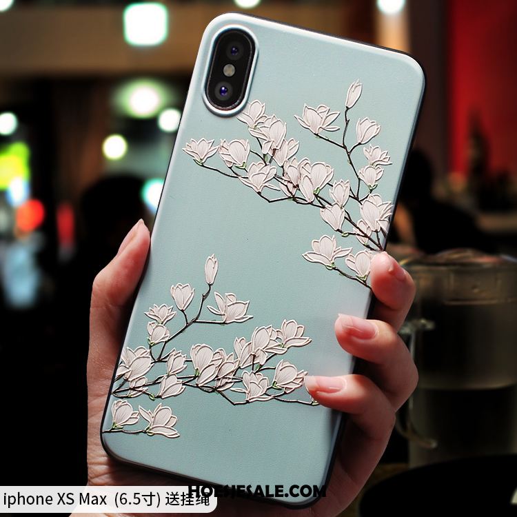 iPhone Xs Max Hoesje Hoes Siliconen Trendy Merk Mobiele Telefoon Reliëf Sale