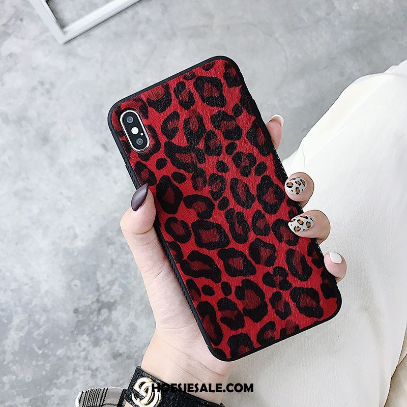 iPhone Xs Max Hoesje Kort Net Red Zwart All Inclusive Luipaard Korting