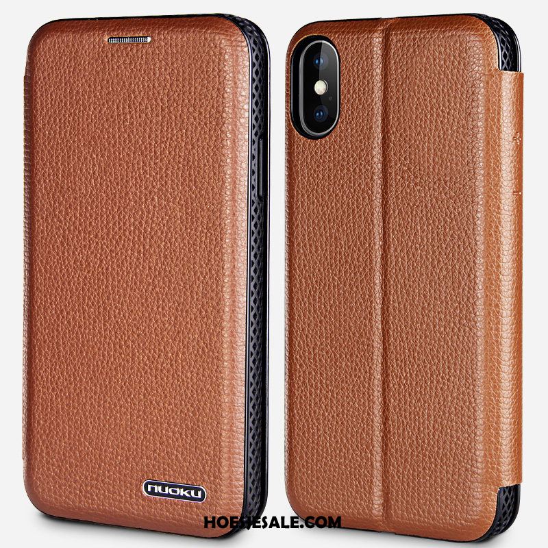 iPhone Xs Max Hoesje Leren Etui Hoes All Inclusive Folio Het Uitstralen Sale