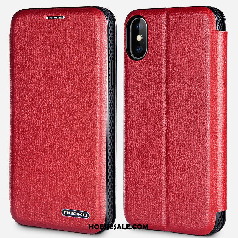 iPhone Xs Max Hoesje Leren Etui Hoes All Inclusive Folio Het Uitstralen Sale