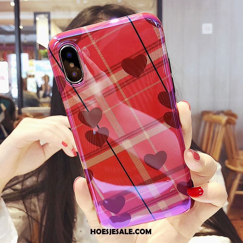 iPhone Xs Max Hoesje Mobiele Telefoon Scheppend Anti-fall Rood Lovers Online