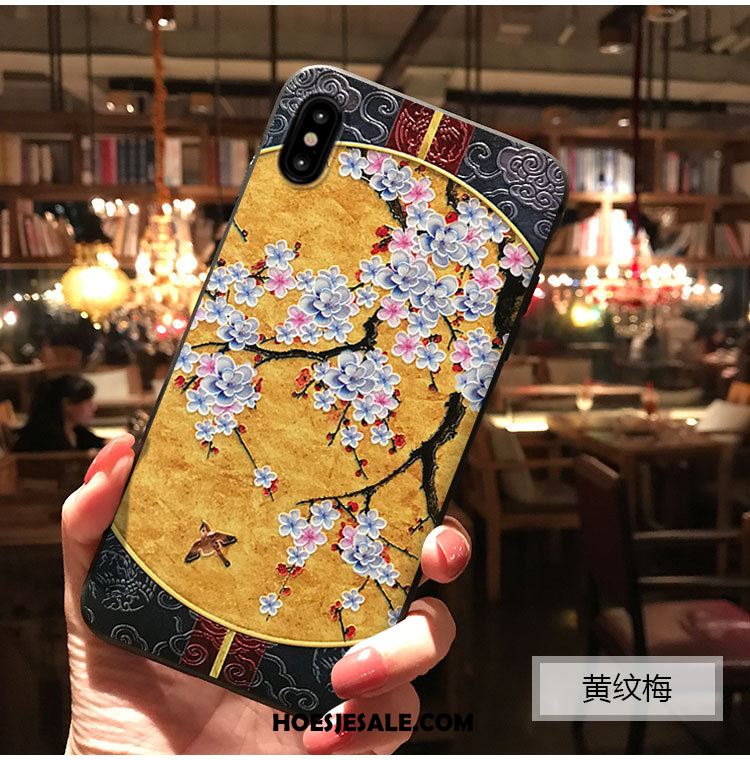 iPhone Xs Max Hoesje Paleis Mobiele Telefoon Chinese Stijl Wind Kers Korting