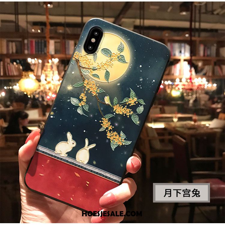 iPhone Xs Max Hoesje Paleis Mobiele Telefoon Chinese Stijl Wind Kers Korting