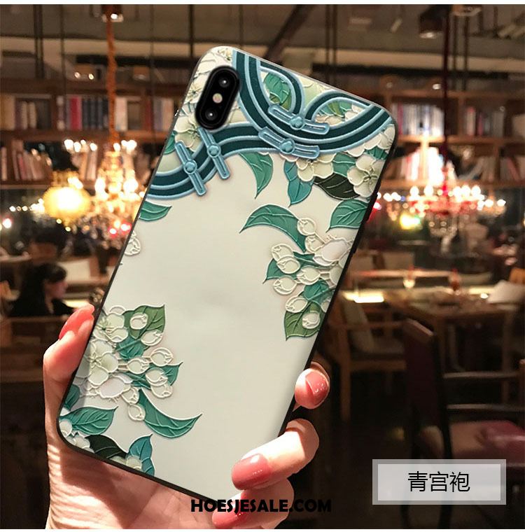 iPhone Xs Max Hoesje Paleis Mobiele Telefoon Chinese Stijl Wind Kers Korting