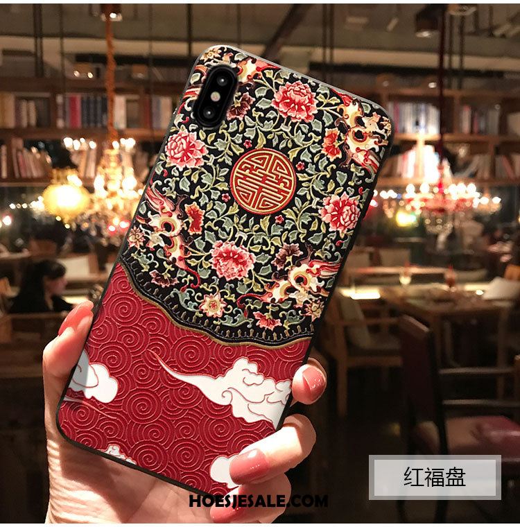 iPhone Xs Max Hoesje Paleis Mobiele Telefoon Chinese Stijl Wind Kers Korting