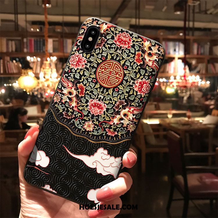 iPhone Xs Max Hoesje Paleis Mobiele Telefoon Chinese Stijl Wind Kers Korting
