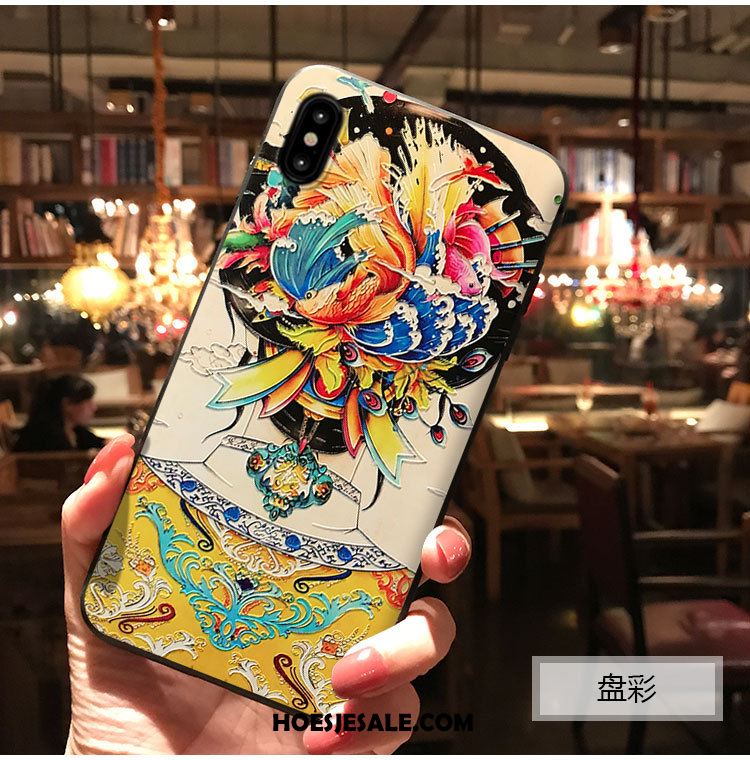 iPhone Xs Max Hoesje Paleis Mobiele Telefoon Chinese Stijl Wind Kers Korting