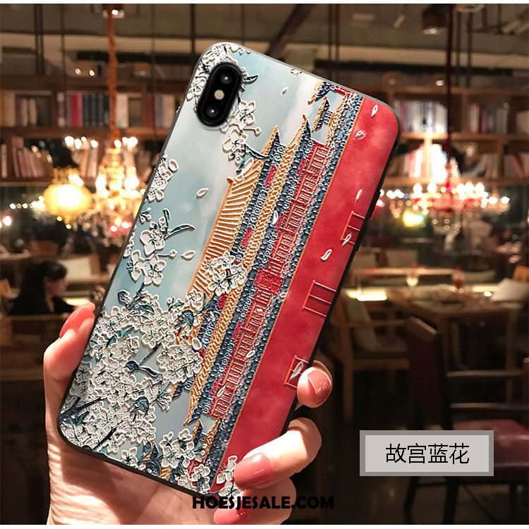 iPhone Xs Max Hoesje Paleis Mobiele Telefoon Chinese Stijl Wind Kers Korting