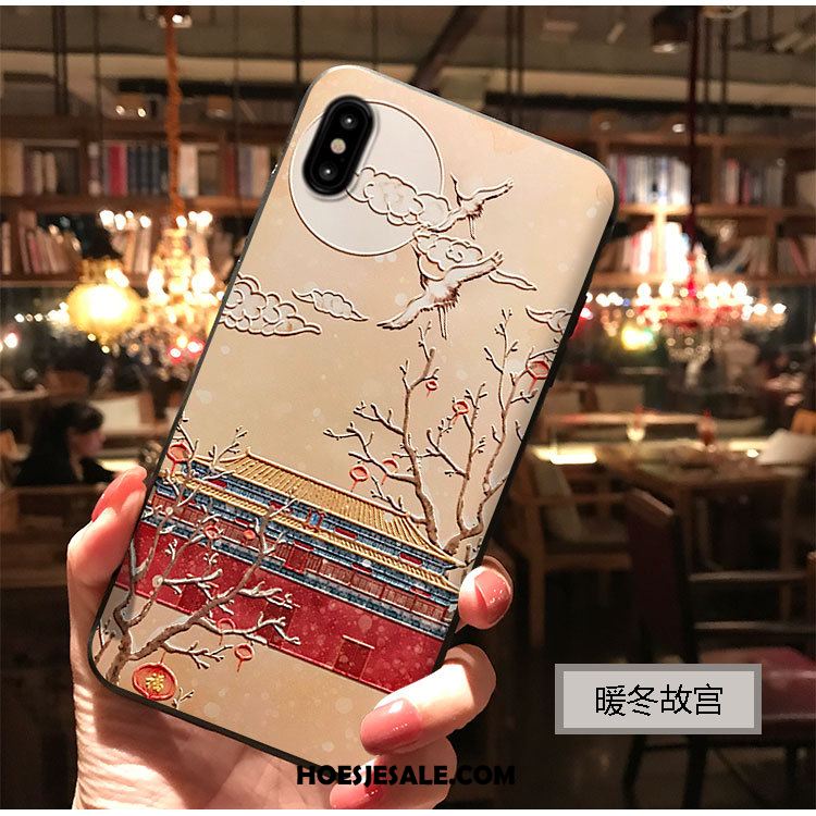 iPhone Xs Max Hoesje Paleis Mobiele Telefoon Chinese Stijl Wind Kers Korting