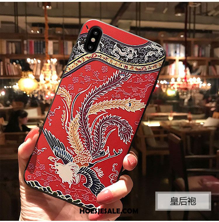 iPhone Xs Max Hoesje Paleis Mobiele Telefoon Chinese Stijl Wind Kers Korting