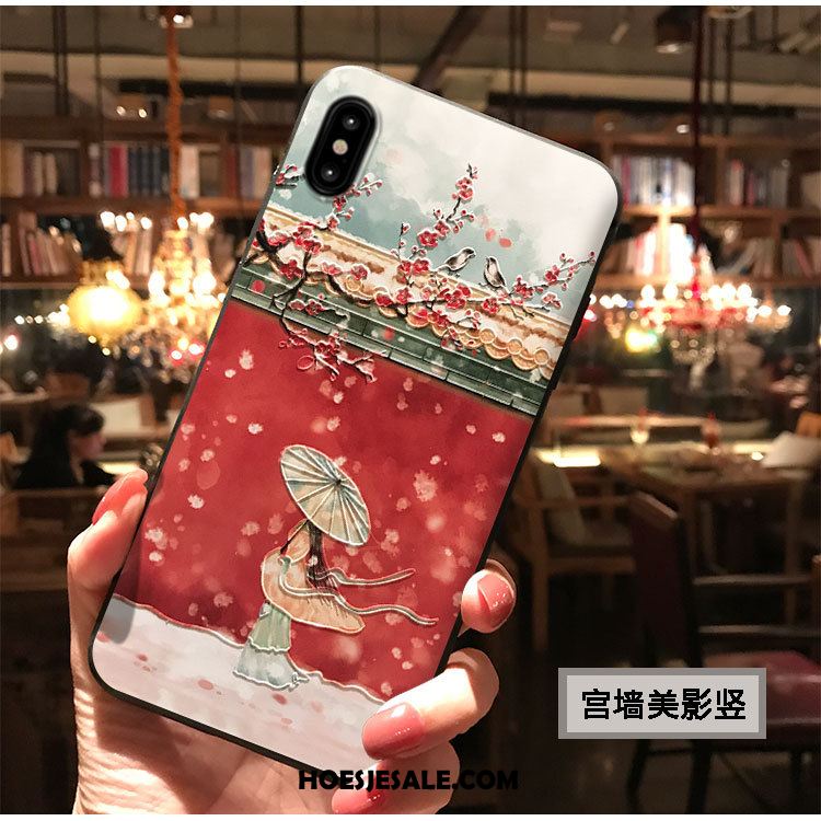 iPhone Xs Max Hoesje Paleis Mobiele Telefoon Chinese Stijl Wind Kers Korting