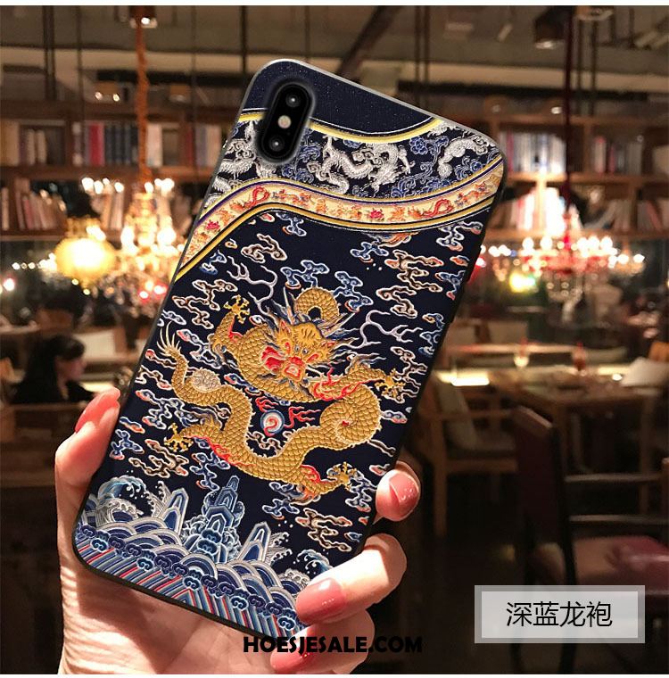 iPhone Xs Max Hoesje Paleis Mobiele Telefoon Chinese Stijl Wind Kers Korting