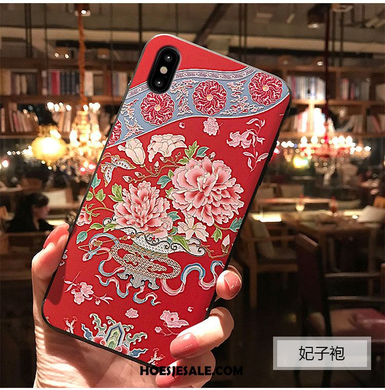 iPhone Xs Max Hoesje Paleis Mobiele Telefoon Chinese Stijl Wind Kers Korting