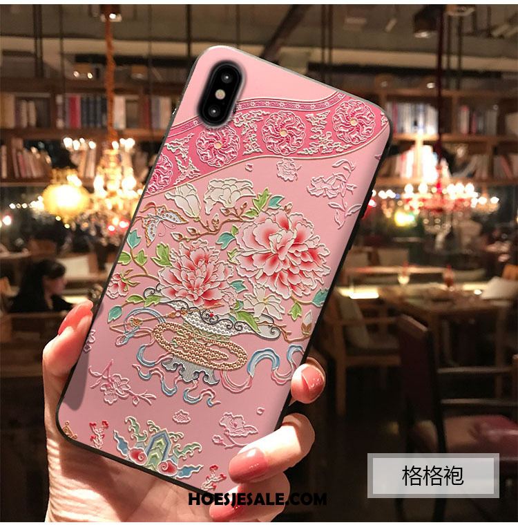 iPhone Xs Max Hoesje Paleis Mobiele Telefoon Chinese Stijl Wind Kers Korting