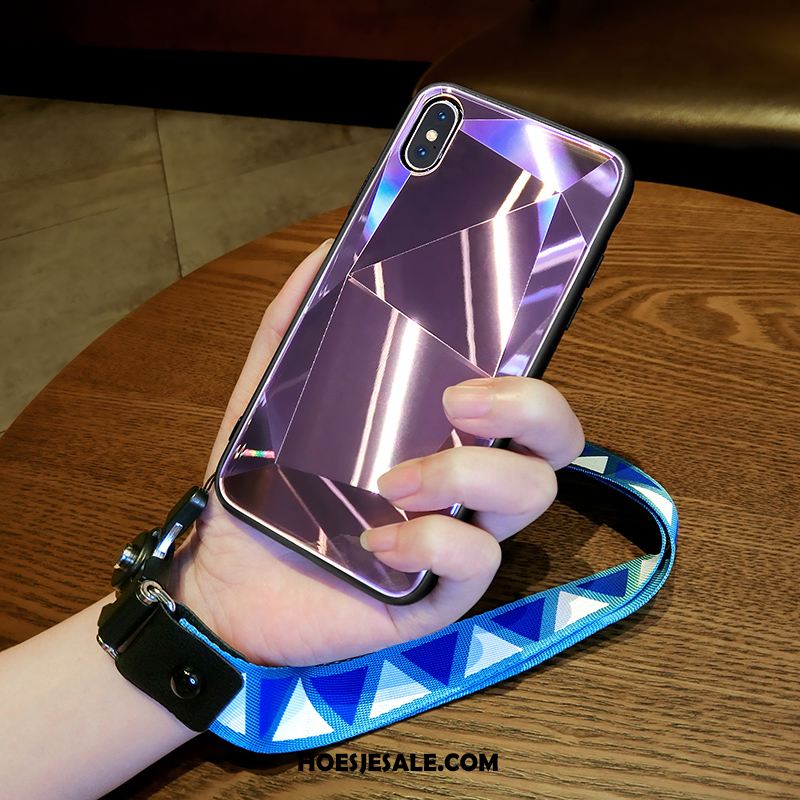 iPhone Xs Max Hoesje Persoonlijk All Inclusive Purper Glas Zacht