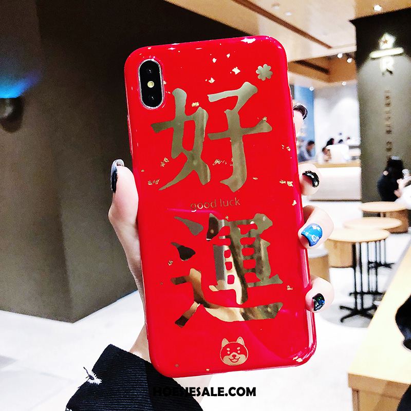 iPhone Xs Max Hoesje Rood Nieuw Hoes Siliconen Scheppend Kopen