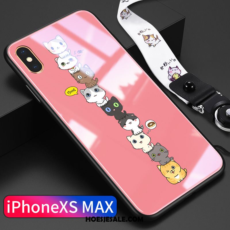 iPhone Xs Max Hoesje Roze All Inclusive Glas Anti-fall Trend Online