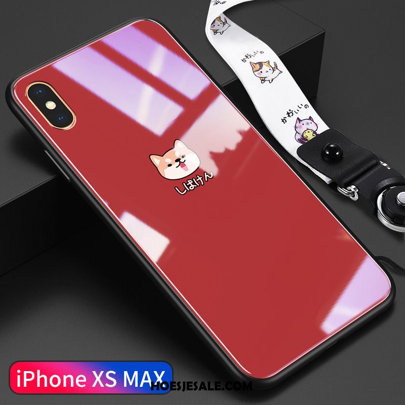 iPhone Xs Max Hoesje Trendy Merk Glas Nieuw Spotprent Hoes Korting