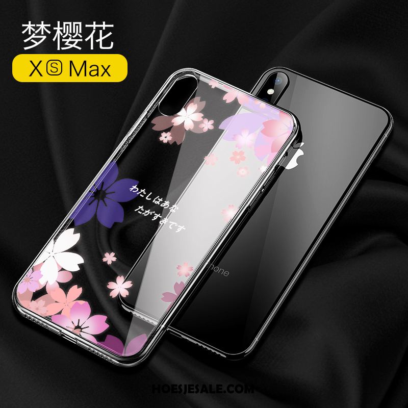 iPhone Xs Max Hoesje Trendy Merk Persoonlijk Anti-fall Scheppend Doorzichtig Winkel