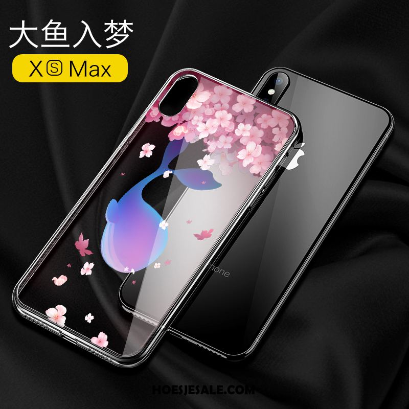 iPhone Xs Max Hoesje Trendy Merk Persoonlijk Anti-fall Scheppend Doorzichtig Winkel