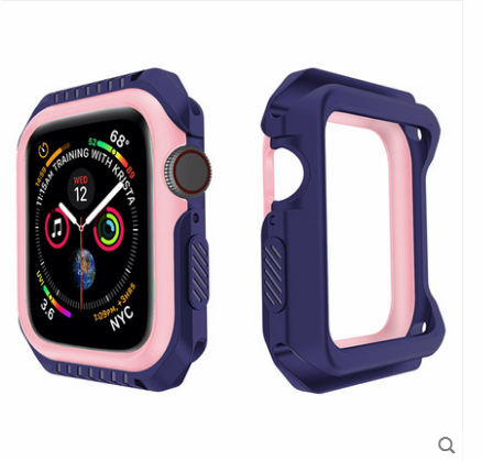 Apple Watch Series 1 Hoesje Blauw Bescherming Anti-fall Siliconen Omlijsting Sale