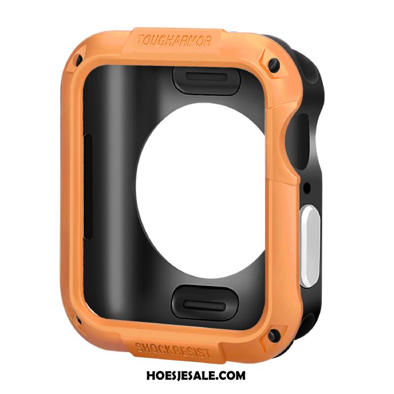 Apple Watch Series 5 Hoesje Siliconen Omlijsting Accessoires Anti-fall Oranje Sale