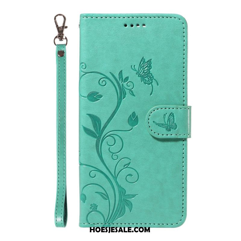 Bescherming Hoesje Oneplus 13r Bandje Met Bloemenpatroon