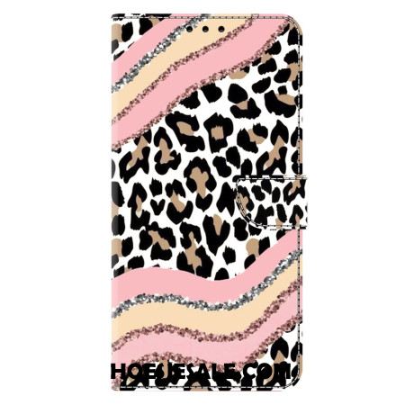 Bescherming Hoesje Samsung Galaxy A17 4g / 5g Gestreept Luipaardpatroon