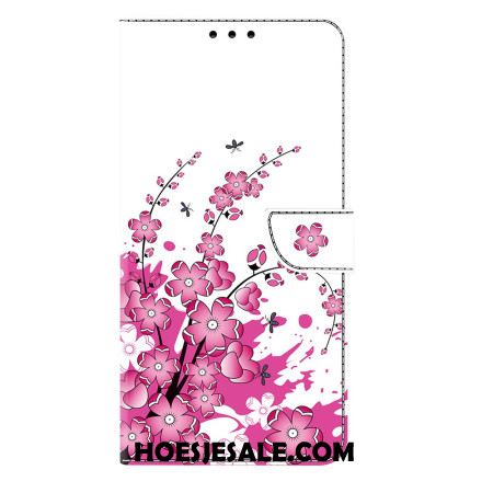 Bescherming Hoesje Samsung Galaxy S25 Plus 5g Roze Bloemenpatroon