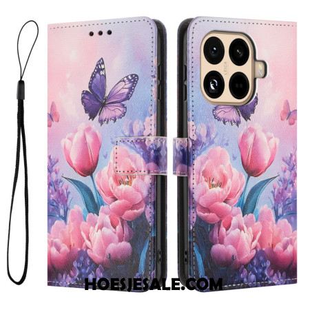 Bescherming Hoesje Xiaomi 15t Pro Tulpen En Vlinders