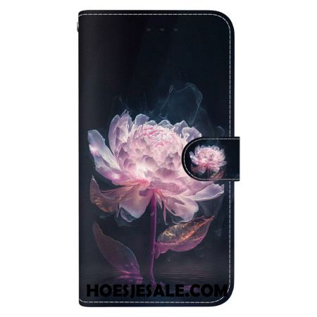 Bescherming Hoesje Xiaomi Redmi Note 14 5g Paarse Pioenroos