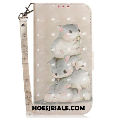 Bescherming Hoesje Xiaomi Redmi Note 14s Hamsters Met Koord