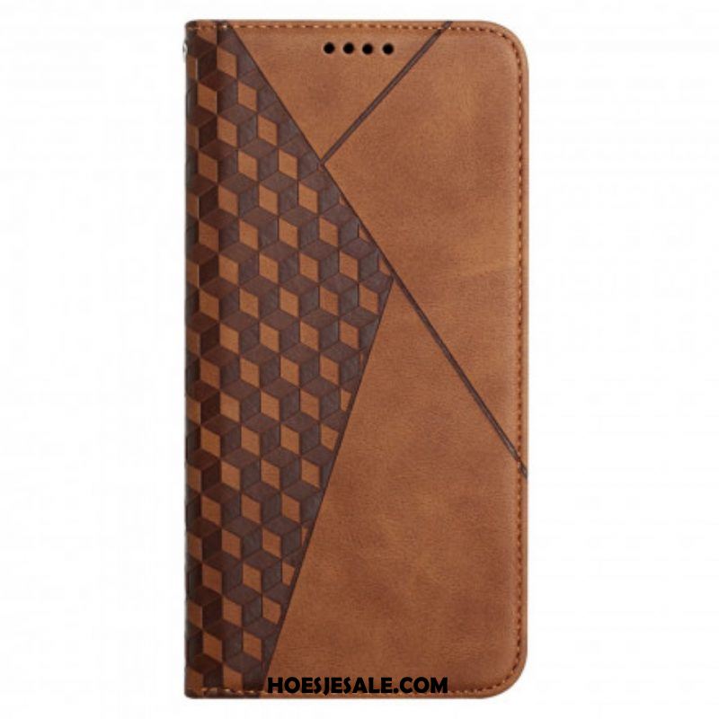 Bescherming Hoesje voor Oppo A54 5G / A74 5G Folio-hoesje Kubieke Stijl Skin-touch