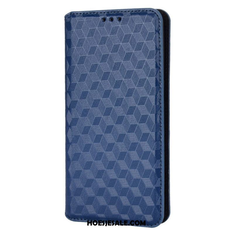 Bescherming Hoesje voor Oppo Find X5 Pro Folio-hoesje 3d Diamant Leereffect