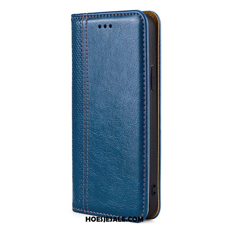 Bescherming Hoesje voor Oppo Find X5 Pro Folio-hoesje Vintage Leereffect