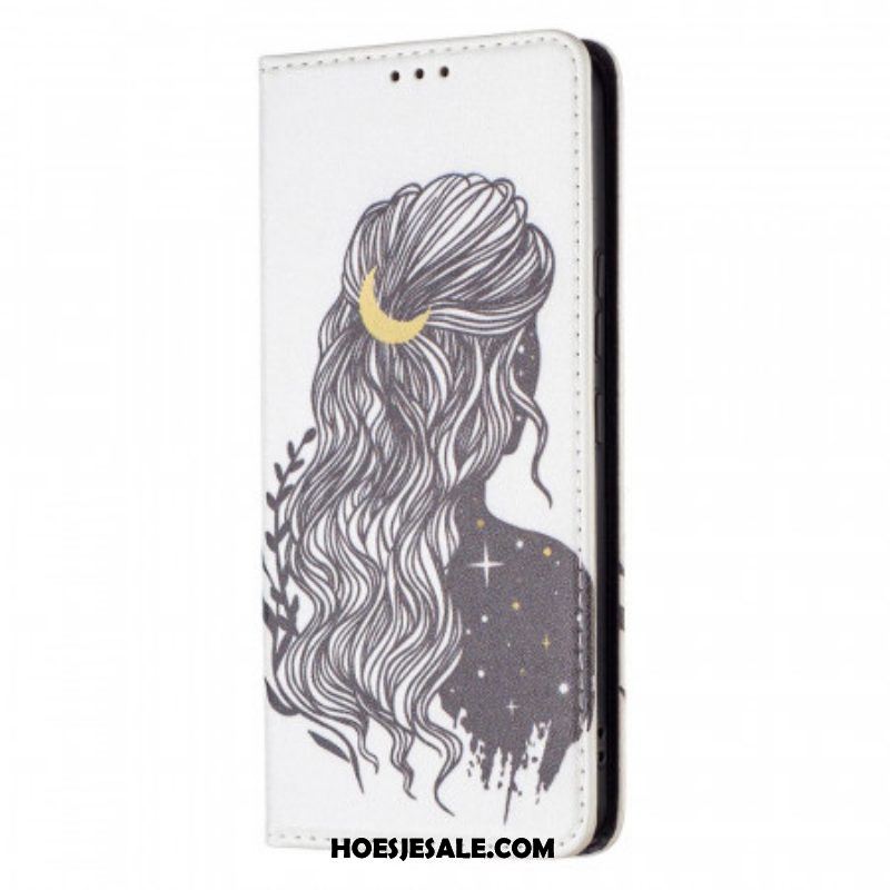 Bescherming Hoesje voor Samsung Galaxy A53 5G Folio-hoesje Mooi Haar
