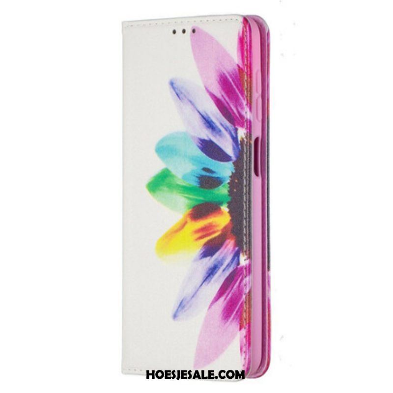 Bescherming Hoesje voor Samsung Galaxy M12 / A12 Folio-hoesje Waterverf Bloem