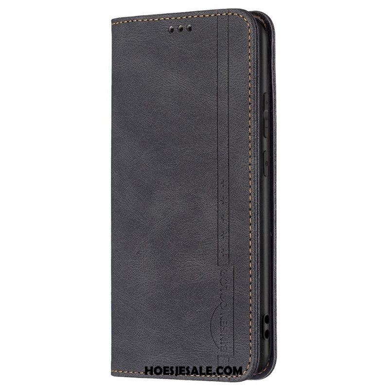 Bescherming Hoesje voor Samsung Galaxy M23 5G Folio-hoesje Binfen Kleur Rfid Leder Effect