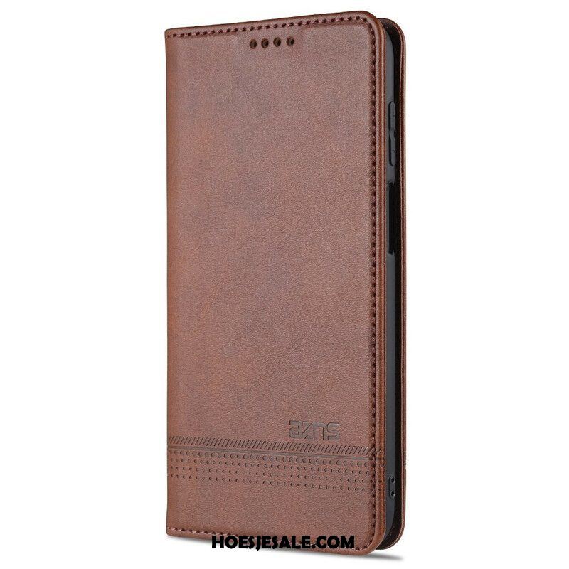 Bescherming Hoesje voor Samsung Galaxy M51 Folio-hoesje Azns Leerstyling